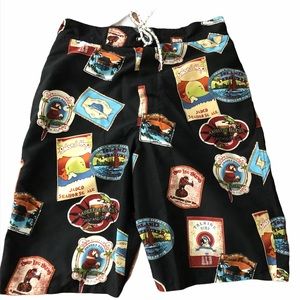 Joe Marlin beer logo swim trunks